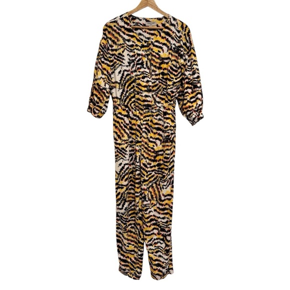 Rachel Comey x Target 🐅 Tiger Stripe Black and Orange Jumpsuit - Picture 2 of 13